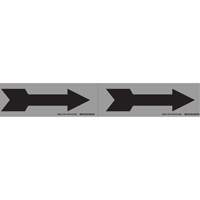 Arrow Pipe Markers, Self-Adhesive, 2-1/4" H x 7" W, Black on Grey SI725 | WestPier