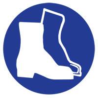 Right to Know Pictogram Labels -Boots, Vinyl, Sheet, 1" L x 1-1/8" W WestPier