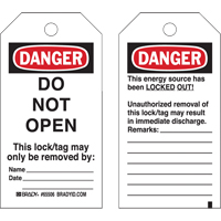 Lockout Tags, Cardstock, 3" W x 5-3/4" H, English WestPier