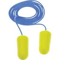 Bouchons d'oreilles n&eacute;on jaune E-A-Rsoft, Vrac - Sac en poly, Avec cordon WestPier