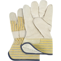 Abrasion-Resistant Winter-Lined Fitters Gloves, Ladies, Grain Cowhide Palm, Cotton Fleece Inner Lining WestPier