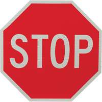 Double-Sided "Stop/Slow" Traffic Control Sign, 18" x 18", Aluminum, English SO101 | WestPier