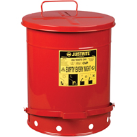 Oily Waste Cans, FM Approved/UL Listed, 14 US gal., Red SR359 | WestPier