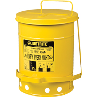 Oily Waste Cans, FM Approved/UL Listed, 6 US Gal., Yellow SR362 | WestPier