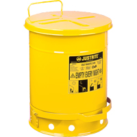 Oily Waste Cans, FM Approved/UL Listed, 10 US gal., Yellow SR363 | WestPier