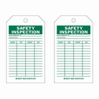 Safety Inspection Tags, Polyester, 4" W x 7" H, English SX418 | WestPier