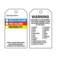 Self-Laminating Right-To-Know Tags, Polyester, 3" W x 5-3/4" H, English SX835 | WestPier