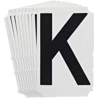 Quick-Align<sup>®</sup>Individual Gothic Number and Letter Labels, K, 4" H, Black SZ999 | WestPier