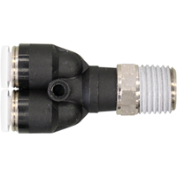 Raccord m&acirc;le en Y filet&eacute; Topfit, 1/4" dia., Polym&egrave;re WestPier