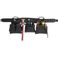 Professional Carpenter's Tool Belt, Polyester, Black WestPier