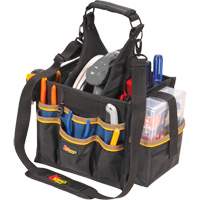 Large Electrical & Maintenance Tool Carrier, Polyester, 23 Pockets, Black WestPier