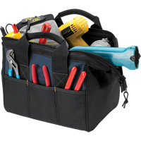 BIGMOUTH&reg; Tool Bag, Polyester, 23 Pockets, Black WestPier