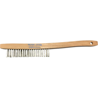 Brosses de nettoyage &agrave; manche recourb&eacute;, Acier inoxydable, 3 x 19 rangs de fils, Longueur 14" WestPier