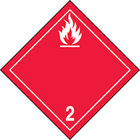 Étiquettes d'expédition gaz inflammables, Papier SAX129 | WestPier