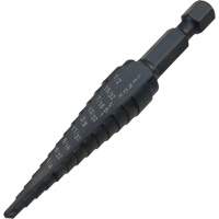 #1 Step Drill Bit, 1/8" - 1/2" , 1-3/2" Increments, High Speed Steel WestPier