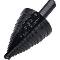 #12 Step Drill Bit, 7/8" - 1-3/8" , 3/8" Increments, High Speed Steel WestPier