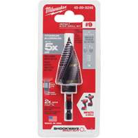 Foret &eacute;tag&eacute; #9 Shockwave Impact Duty, 7/8" - 1-1/8", Incr&eacute;ments de 1/4", Titane WestPier
