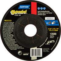 Gemini&reg; Flexible Mini Disc Depressed Centre Wheel, 4-1/2" x 1/8", 7/8" Arbor, Aluminum Oxide, Type 27 WestPier