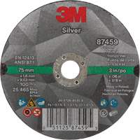 Meule &agrave; tronçonner Silver, 3" x 0,06", Arbre de 3/8"-24, Type 1, C&eacute;ramique, 25645 Tr/min WestPier