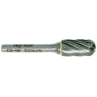 C5-NF JET-KUT&reg; Ball Nose Shape Bur for Aluminum/Non-ferrous Materials, 1/2" Dia. WestPier