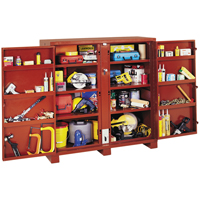 Jobsite Shelf Cabinet, Steel, 47.5 Cubic Feet, Red TEP168 | WestPier