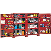 Jobsite Shelf Cabinet, Steel, 49 Cubic Feet, Red TEP172 | WestPier