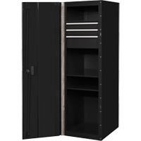 RX Series Side Cabinet, 3 Drawers, 19" W x 25" D x 61" H, Black WestPier