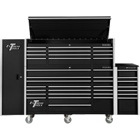 RX Series Side Cabinet, 3 Drawers, 19" W x 25" D x 61" H, Black WestPier