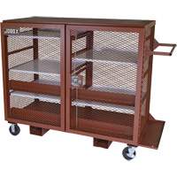 Mobile Mesh Cabinet, Steel, 49 Cubic Feet, Red TEQ805 | WestPier