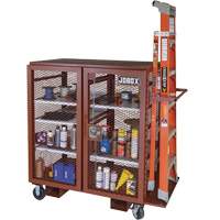 Mobile Mesh Cabinet, Steel, 37 Cubic Feet, Red TEQ806 | WestPier
