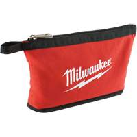 Zipper Pouch, Canvas, 1 Pockets, Black/Red WestPier
