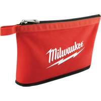 Coloured Zippered Pouches - Set of 3, Canvas, 3 Pockets, Black/Red WestPier