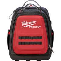 Packout™ Backpack, 15-3/4" L x 11-4/5" W, Black/Red, Ballistic TEQ863 | WestPier