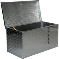 Aluminum Treadplate Portable Tool Box, 25-1/16" D x 49-1/4" W x 24" H, Silver WestPier
