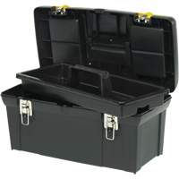 2000 Series Tool Box with Tray, 24" W x 11-1/4" D x 11" H, Black/Yellow WestPier
