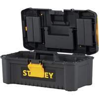 Essential&reg; Tool Box with Tray, 12-1/2" W x 7-3/8" D x 5-1/8" H, Black/Yellow WestPier