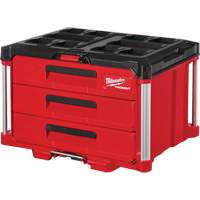 Packout™ 3-Drawer Tool Box, 14-1/3" W x 16-1/3" D x 22-1/5" H, Black/Red TER111 | WestPier