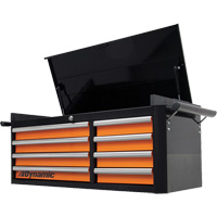 Coffre supérieur, 42" la, 8 tiroirs, Noir/Orange TER177 | WestPier
