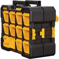 Flip-Bin Organizer, 3-7/8" W x 17-3/4" D x 13-7/8" H, Black/Yellow WestPier