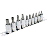 SS1438-10TB 10-Piece 1/4" & 3/8" Drive Tamperproof TORX&reg; Bit Socket Set WestPier