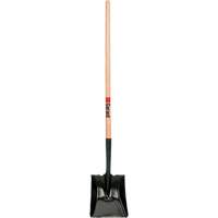Square Point Shovel, Wood, Tempered Steel Blade, Straight Handle, 42" Long WestPier