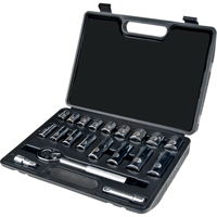 Jeu de douilles, 20 Mcx, Prise de 3/8", Profond WestPier