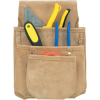 Drywall Tool Pouch, Multiple Tool Holder, Leather, 3 Pockets WestPier