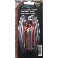 Ball End Fold-Up Hex Key Set, 9 Pcs., Imperial WestPier