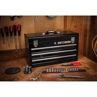 Portable Tool Box, 20" W, 3 Drawers, Black WestPier