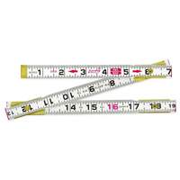 R&egrave;gle Red End, 2 m lo, Bois, Graduations de 1 mm WestPier