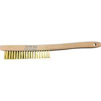 Curved-Handle Scratch Brushes, Brass, 4 x 19 Wire Rows, 14" Long WestPier