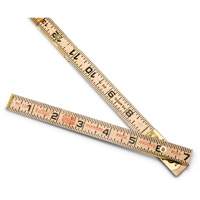 R&egrave;gle de maçon surdimensionn&eacute; Red End, 6' lo, Bois, Graduations de 1/16" WestPier