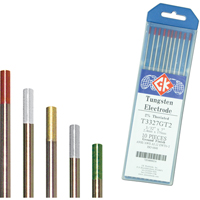 &eacute;lectrodes de tungst&egrave;ne, 0,020" dia. x 7" lo WestPier