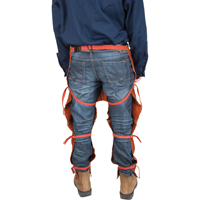 Tablier fendu aux jambes et jambi&egrave;res en cuir, 40" lo, Lava Brown WestPier